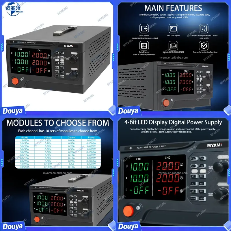 Catuan Daya Laboratorium MYAMi - High Power 60V 20A Bench Power Supply ulasan dan harga