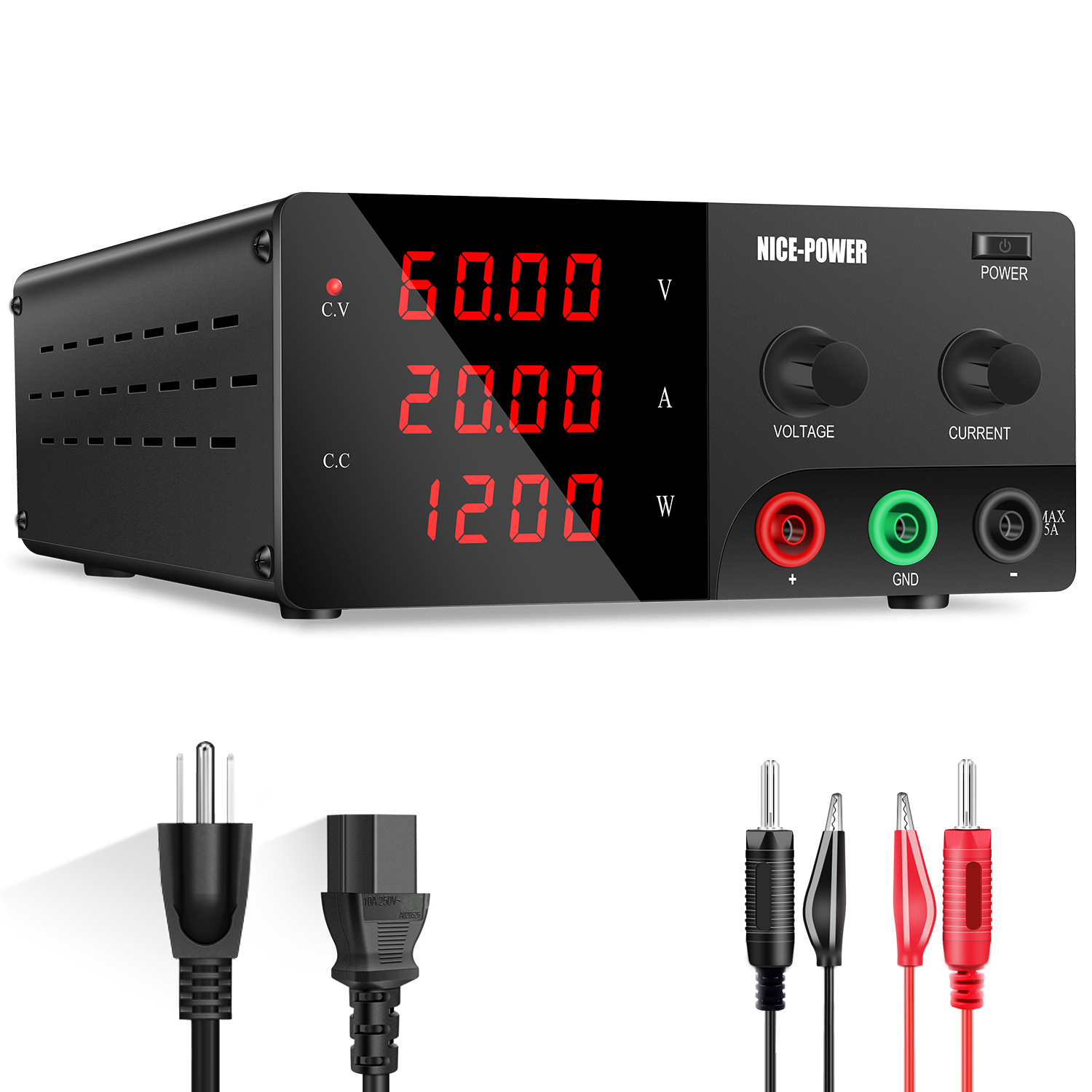 Sumber Daya Listrik Bench Lab  - High Power 60V 20A Bench Power Supply ulasan dan harga